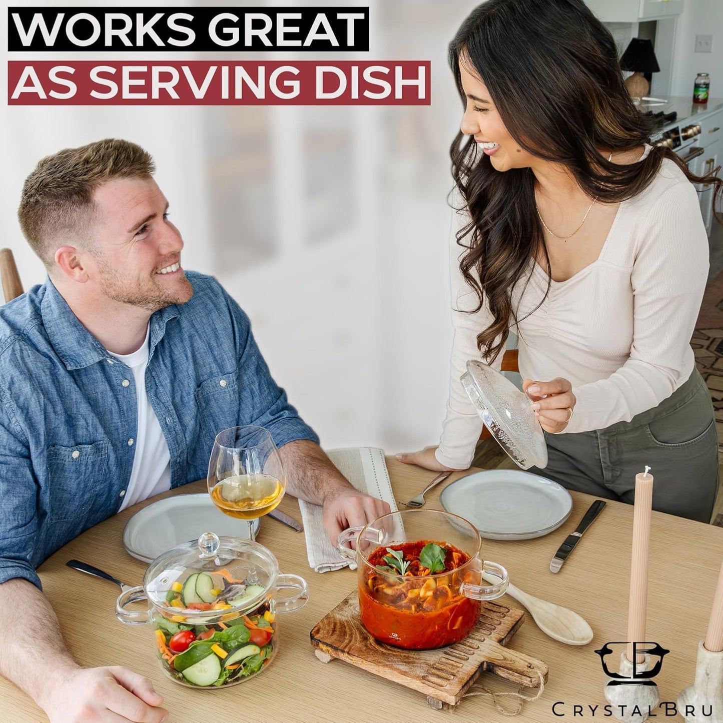 Glass Simmer Pot for Cooking | Stovetop Potpourri Simmer Pot