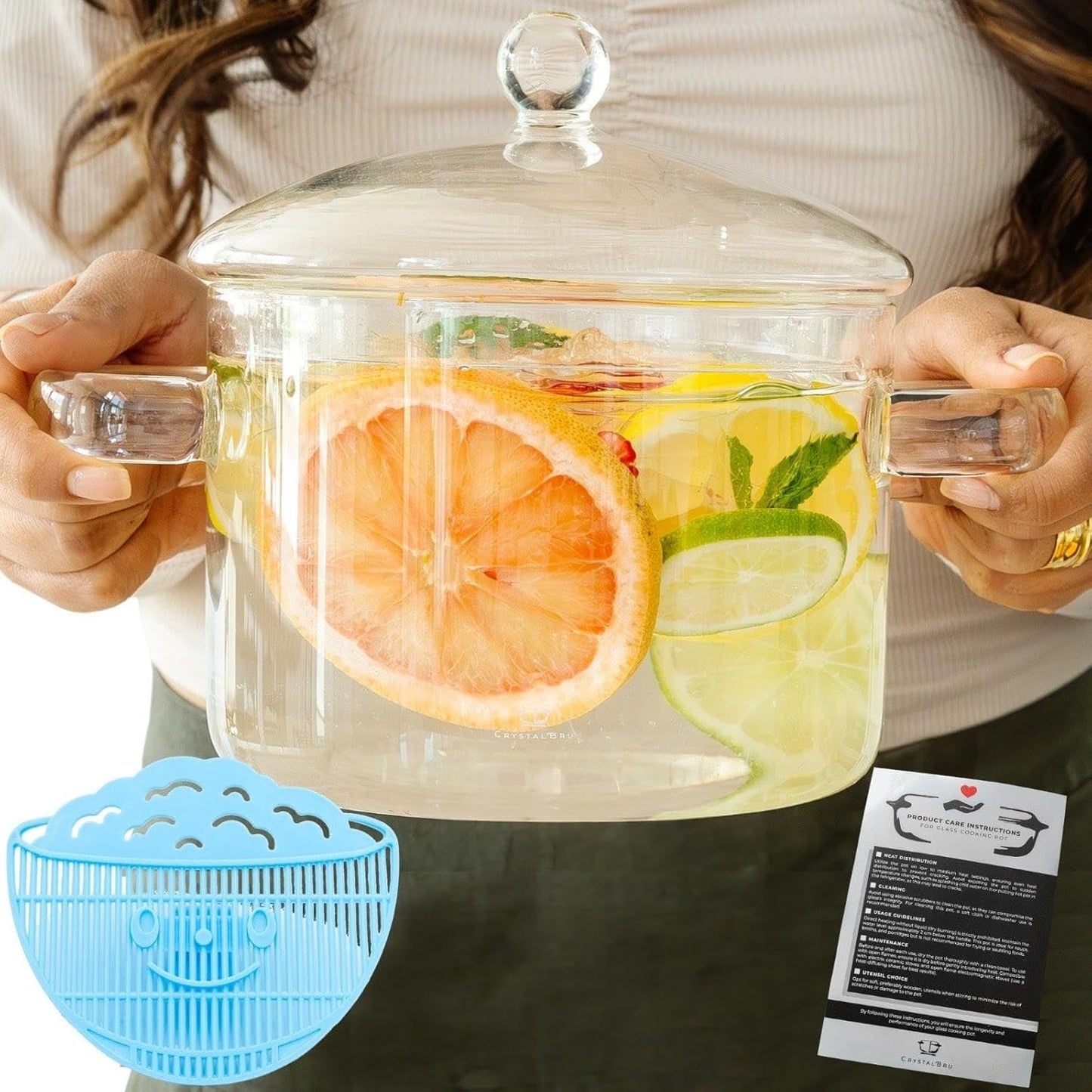 Glass Simmer Pot for Cooking | Stovetop Potpourri Simmer Pot
